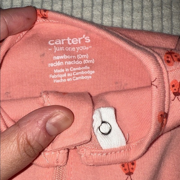 Carters: Charming Pink Lady Bug  Kids Footie - Picture 4 of 6